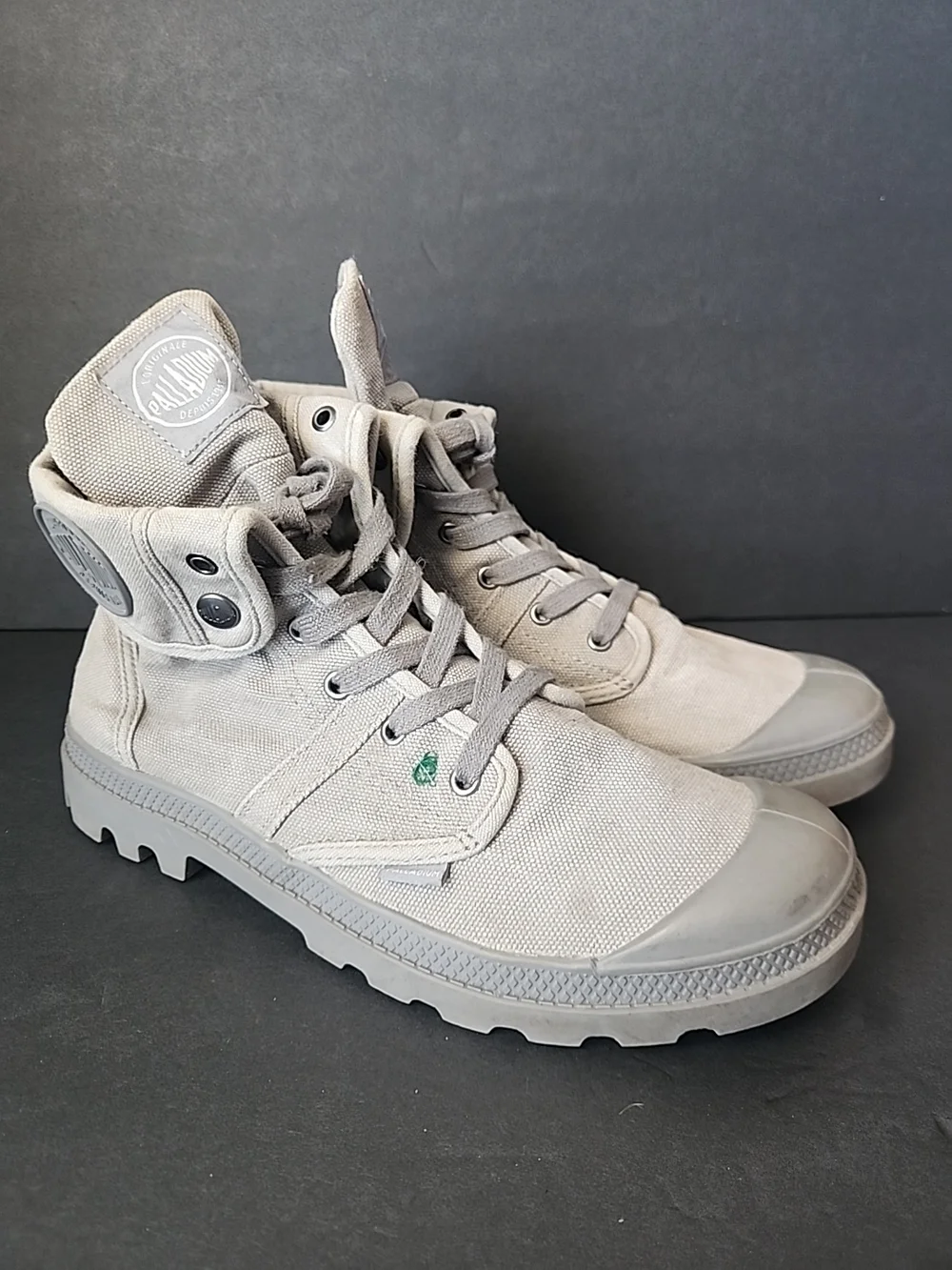 Palladium Pampa Hi Lace Up Men Boots/shoes Casual canvas Military Green sz 10.5 - Picture 2 of 8